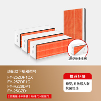 适配松下新风滤芯FY-25ZDP1C[抗菌版-1年套装]标准*3+ 加强*1