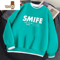 YANXU圆领卫衣男2023年新款假长袖T恤小众情侣宽松ins港风上衣