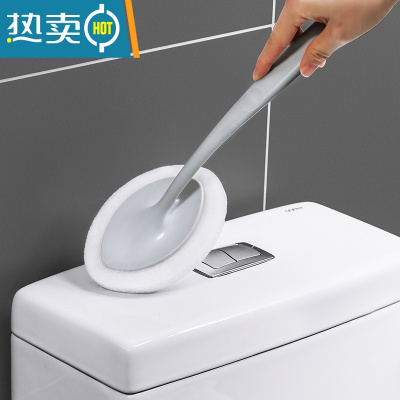 敬平马桶刷家居用品长柄卫生间清洁器厕所刷子浴缸刷蹲坑外壁坐便刷 灰色单支(1个刷头)