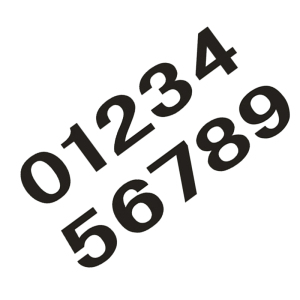 锐腾达 粘贴式杆号牌 80*120mm“0-9”所有数字 反光膜 块