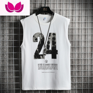 七斓男士五分短裤夏季潮牌ins篮球衣服休闲运动一套装搭配无袖背心t恤