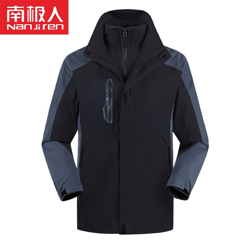 冲锋衣男女装三合一可拆卸秋冬加厚防风防水外套户外登山服