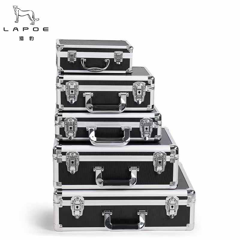 猎豹 铝合金工具箱 挂钩锁设备收纳箱 满铺格子棉(48*35*15cm)/个