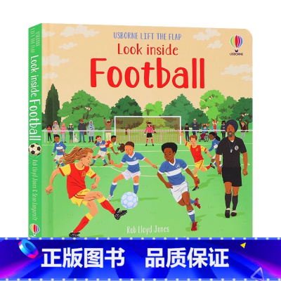 [正版]偷偷看里面系列足球 英文原版绘本 Usborne Look Inside Football 足球知识认知 启蒙