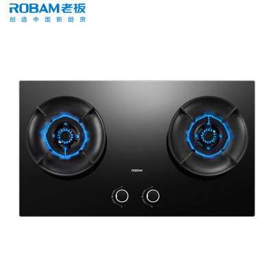 老板(Robam)智慧大火力 燃气灶天然气嵌入式 烟灶联动 灶具55B7A-D2 天然气5.2kW一级能效