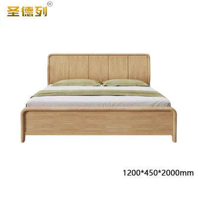 圣德列实木床硬靠床TM-817 1200*450*2000mm