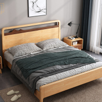 臻远 ZY-SMC-19 现代简约实木床双人床 1.5米简约床