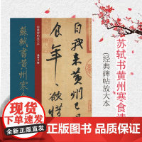 苏轼书黄州寒食诗帖 经典碑帖放大本全文高清彩色放大版繁体旁 行书字帖上海人民美术出版社正版篆刻碑帖书法字帖