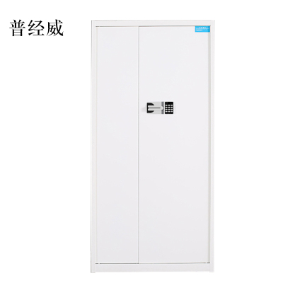 普经威保险柜铁皮资料柜矮柜办公室储物柜通门白色国宝锁900*420*1850