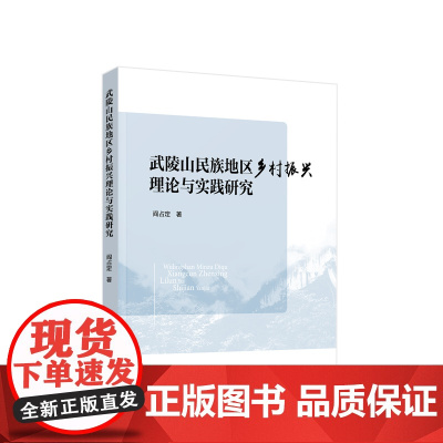 2023新书 武陵山民族地区乡村振兴理论与实践研究 阎占定著 人民出版社