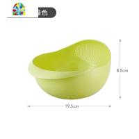厨房洗米筛淘米盆篮家用塑料洗菜盆蔬菜沥水筐水果盘 FENGHOU 小号浅绿色洗菜篮洗菜篮