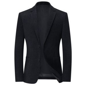 秋冬新款磨毛绒感厚款男式西服韩版修身弹力免烫休闲西装