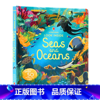 [正版]Usborne出品 看里面系列 海洋 Look Inside Seas and Oceans 英文原版绘本 纸