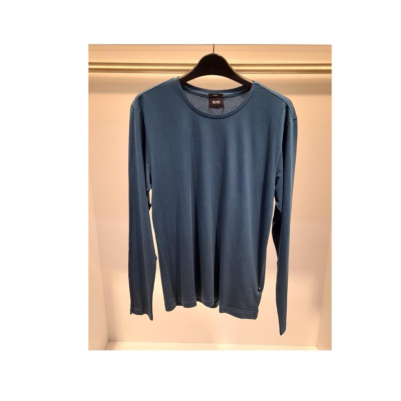 Hugo boss雨果波士长袖T恤男透气吸汗舒适易打理纯棉简约修身