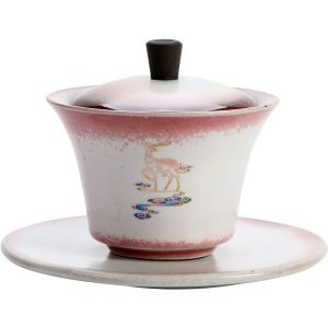 美帮汇盖碗茶杯大号功夫茶具套装三才碗日式家用泡茶器陶瓷配件茶碗