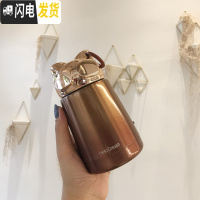 三维工匠保温杯女可爱便携迷你小巧网红水杯学生ins超萌创意潮流个性杯子 猫王幻彩保温杯300古铜金