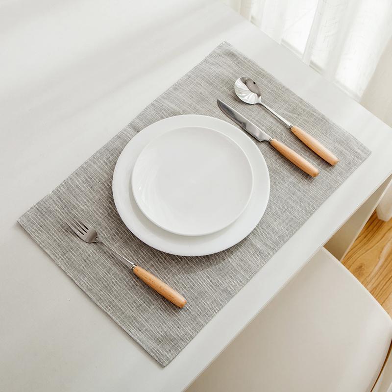 美帮汇日式餐垫棉麻布艺茶杯垫餐具垫文艺拍照隔热餐巾布风桌布