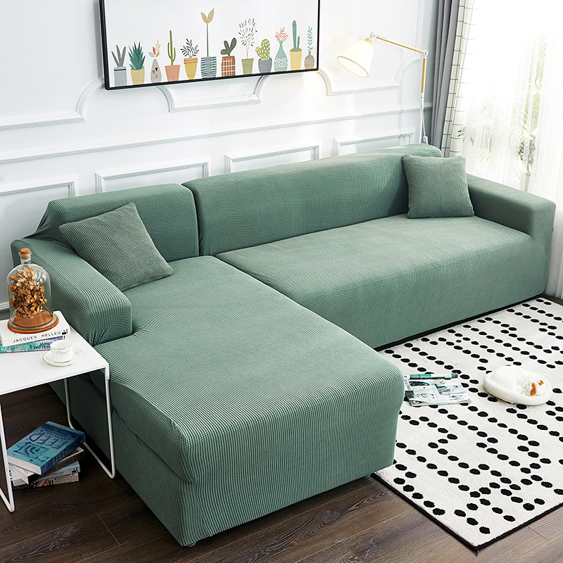 懒人沙发套全包卍能全盖沙发罩四季通用皮沙发垫巾简约 松柏绿 组合套装[四人长235-300cm+三人长190-230cm