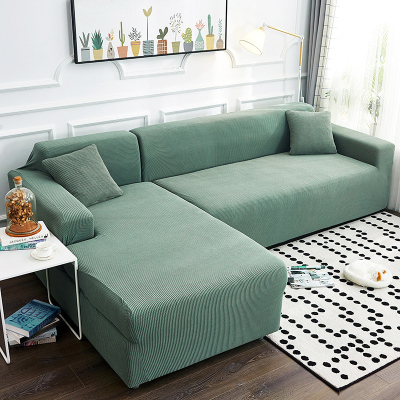 懒人沙发套全包卍能全盖沙发罩四季通用皮沙发垫巾简约 松柏绿 组合套装[四人长235-300cm+三人长190-230cm