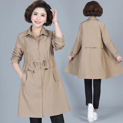 中老年风衣女春秋中长款2020新款高贵气质中年妈妈秋装薄外套洋气