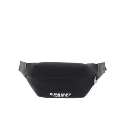 博柏利(BURBERRY)尼龙材质logo印花腰包拉链开合可斜挎多功能休闲
