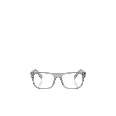 普拉达(PRADA)矩形平光镜醋酸纤维男款眼镜框配品牌标志赠品不售 灰色