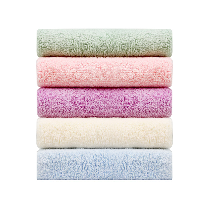 最生活清洁巾擦手抹布粉色/米色/绿色/蓝色/紫色 25*25cm Z-8001 擦手巾1包/5条