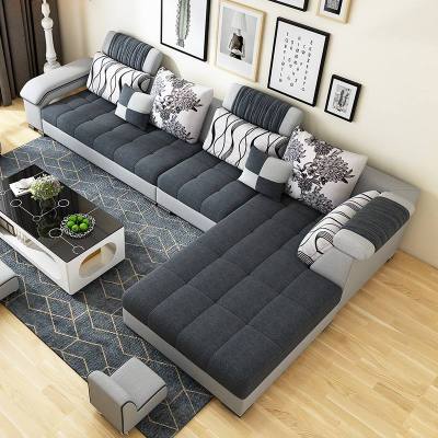 布艺沙发客厅整装简易现代北欧小户型可拆洗乳胶懒人沙发组合家具