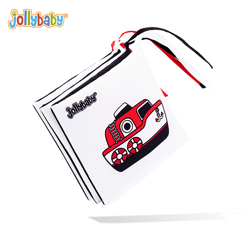 jollybaby婴儿床围布书立体可啃咬撕不烂带响纸床护玩具1663