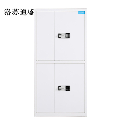 洛苏通盛电子保密柜钢制密码文件柜保险柜铁皮资料柜矮柜办公室储物柜通双节白色国宝锁420*900*1850常规款