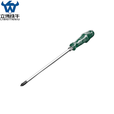 立伟铁牛绿胶炳螺丝刀8*200十字敲击型/把