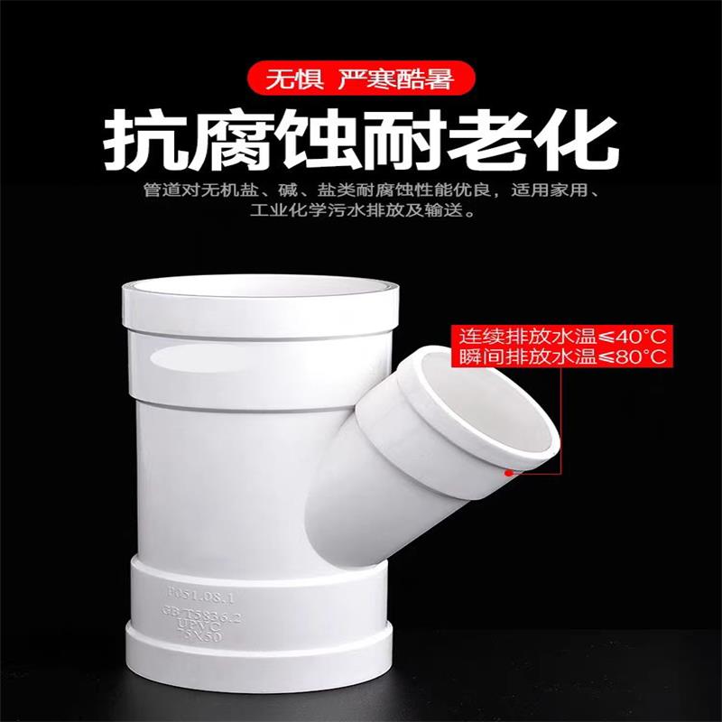 盛京联硕 PVC排水斜三通 公称内径50mm 个