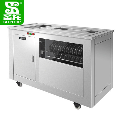 圣托(Shentop)自动馒头机产量:3600个/h 学校食堂不锈钢馒头成型机 仿手工方形圆形做馒头机器DGE01