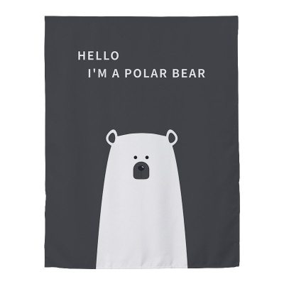 家柏饰(CORATED)窗帘免打孔安装遮光宿舍学生卧室简易出租房用出租屋魔术贴小窗帘 北极熊 宽1.5X高1.8一片