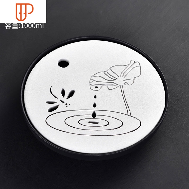 中式功夫茶具托盘简约家用茶海 国泰家和 蜻蜓点水茶盘(白色款)-小