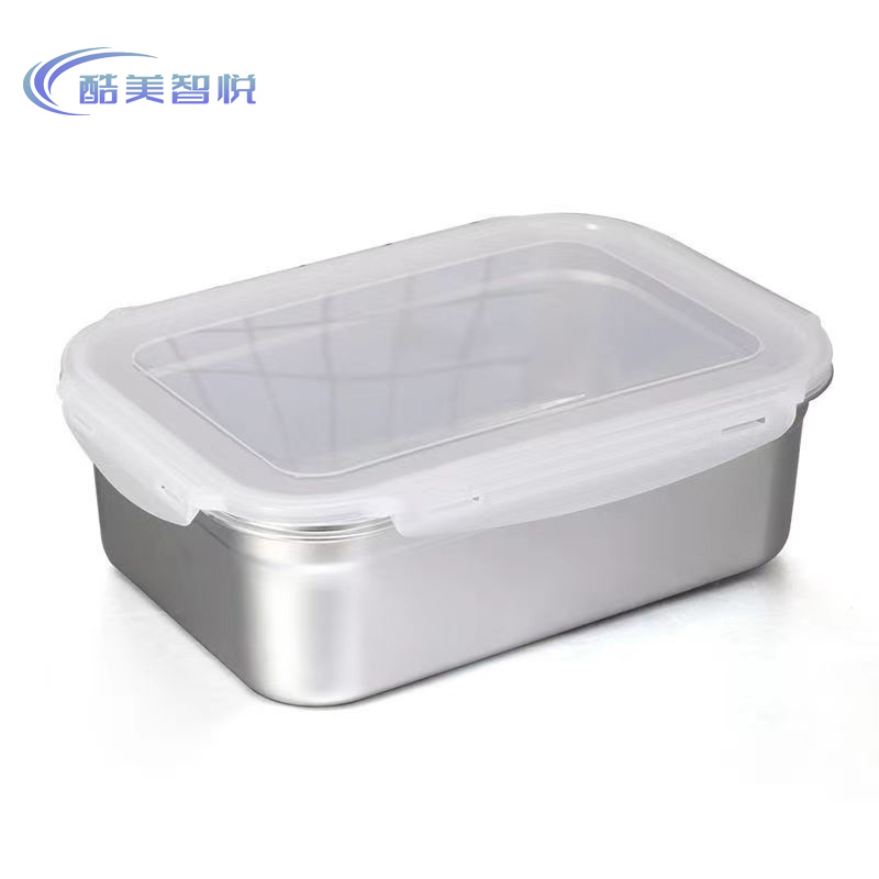 酷美智悦 304保鲜盒带塑料盖40*28.5*12cm KM-BH117 个