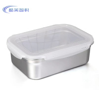 酷美智悦 304保鲜盒带塑料盖40*28.5*12cm KM-BH117 个
