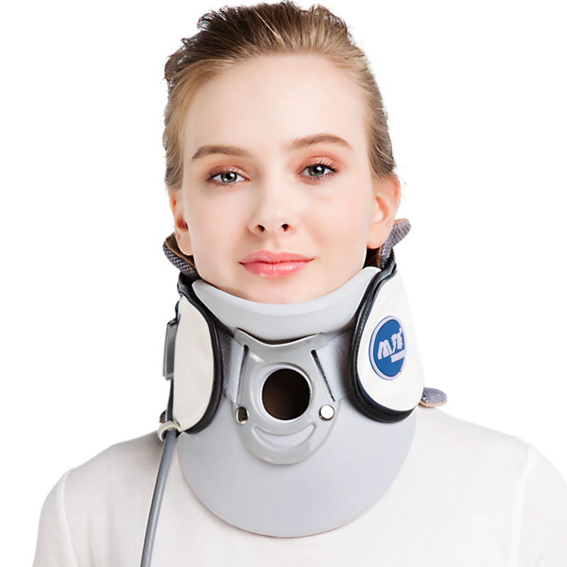 罗脉LMJ-C02颈椎牵引器家用颈托 护颈仪颈托 颈椎支撑固定器 珍珠白色款