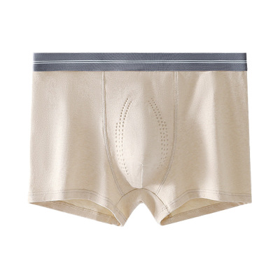 彩棉内裤纯棉a类棉男士平角裤厂家男生内裤透气U凸设计男内裤