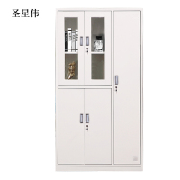 圣星伟钢制五门玻璃更衣柜员工柜铁皮职工储物柜带锁文件柜鞋柜资料柜子