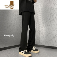 YANXU休闲裤男2023年新款垂感西裤美式潮牌炸街直筒阔腿运动裤子