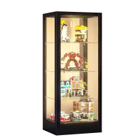 晋舰 透明展柜手办展示柜带灯玻璃柜模型陈列柜单门四层400*400*1600mm