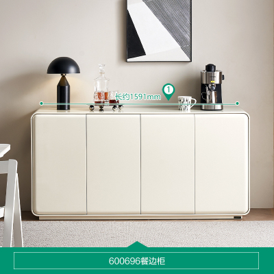 全友家居极简奶油风靠墙餐边柜厨房碗柜客厅茶水置物柜子