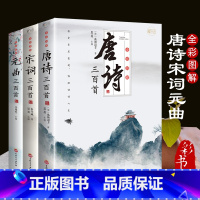 全三册唐诗+宋词+元曲三百首[完整版] [正版]新品浮力唐诗三百首宋词元曲三百首注释初高中学生古诗词鉴赏书全彩图解