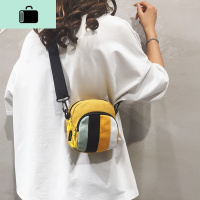 迷你帆布小包包女包新款2020撞色纯色简约小布包条纹单肩斜挎包潮NEW LAKE女斜挎包