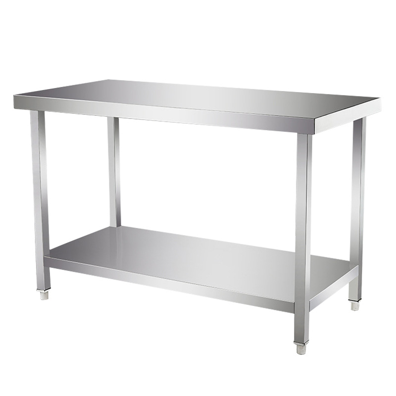 戴劲 打荷台不锈钢工作台置物架厨房操作台 双层800*400*800mm