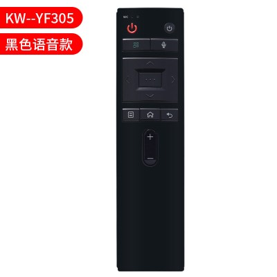 原装适用康佳电视机遥控器语音通用KW-YF305 YF307 YF305C YF308 YF KW-YF305黑色语音款