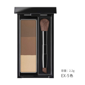 嘉娜宝(Kanebo) 凯特KATE立体三色眉粉 粉质细腻轻松上色不易晕染眉粉EX-5棕色系 2.2g/盒