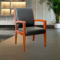 优百丽 SH-298 橡胶木椅 办公家具 办公椅 皮艺老板椅 实木四脚椅 电脑椅会议椅 皮料色彩可定制