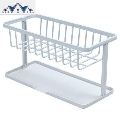 洗碗池水沥水架抹布钢丝球沥水篮厨房海绵擦抹布漏水池置物架 三维工匠